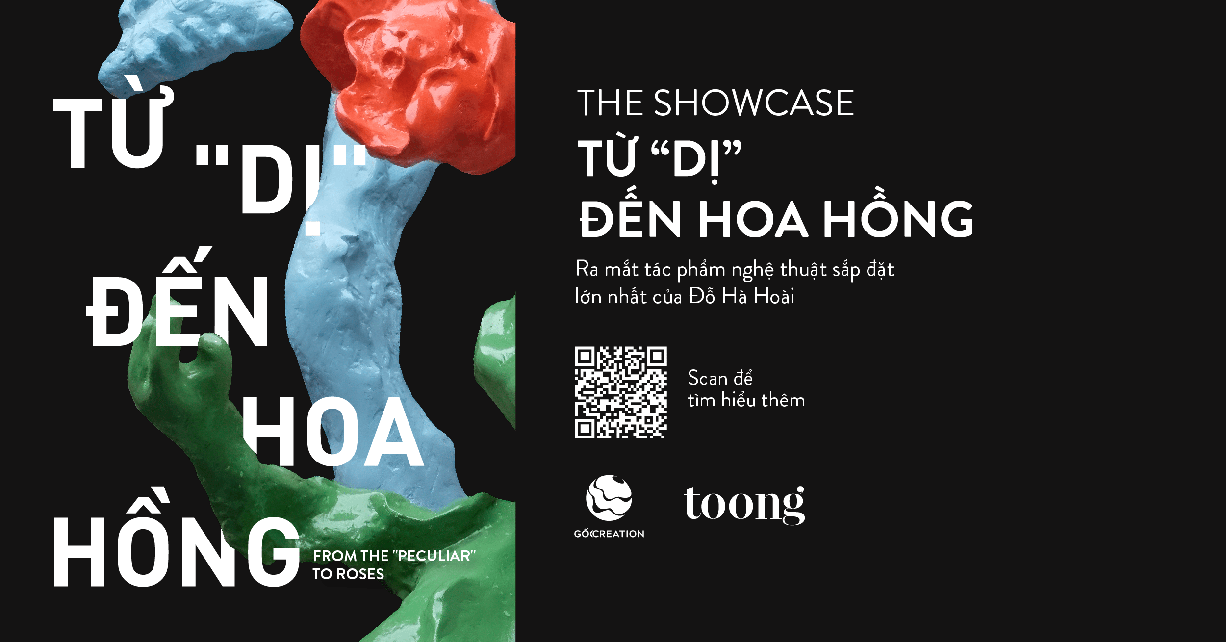 Ngày 15/11/2023, the Showcase TỪ “DỊ” TỚI HOA HỒNG sẽ mở màn cho một chuỗi workshop, art talk được diễn ra tại Toong 51 Phan Bội Châu (Hà Nội); đánh dấu sự kiện vận hành chính thức của “ngôi nhà chung” thứ 17 của Toong trên khắp ba miền Việt Nam và Viêng Chăn (Lào).